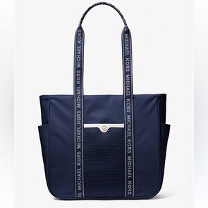 Michael Kors Jet Set Large Nylon Tote Bag Navy
